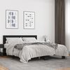 vidaXL Bed Frame Black Engineered Wood King Size Durable Bed Frame