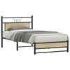 vidaXL Bed Frame Sonoma Oak Engineered wood and steel Single Bed Frame