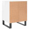 vidaXL Bedside Cabinet Set of 2 High gloss white Engineered wood, Metal