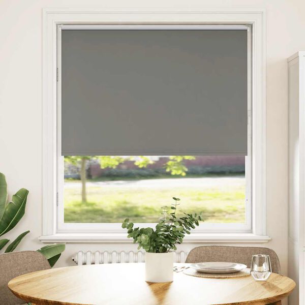 vidaXL Roller Blind Grey 100% Polyester, Aluminium 35.4 x 51.2 in