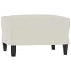vidaXL 3-Seater Sofa with Footstool Cream 70.9" Velvet