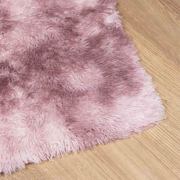 vidaXL Shaggy Rug Dusty Pink Polyester Large Foldable Rug