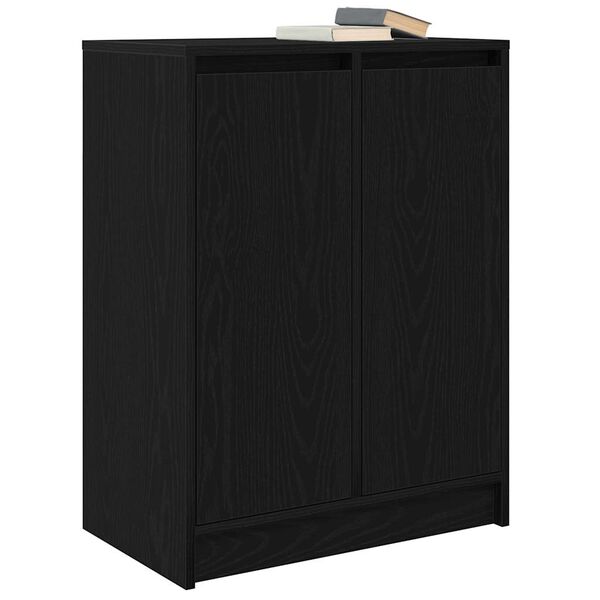 vidaXL Sideboard Black Oak Engineered Wood Medium Sideboard