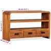 vidaXL TV Cabinet Brown Solid Acacia Wood with Acacia Finish