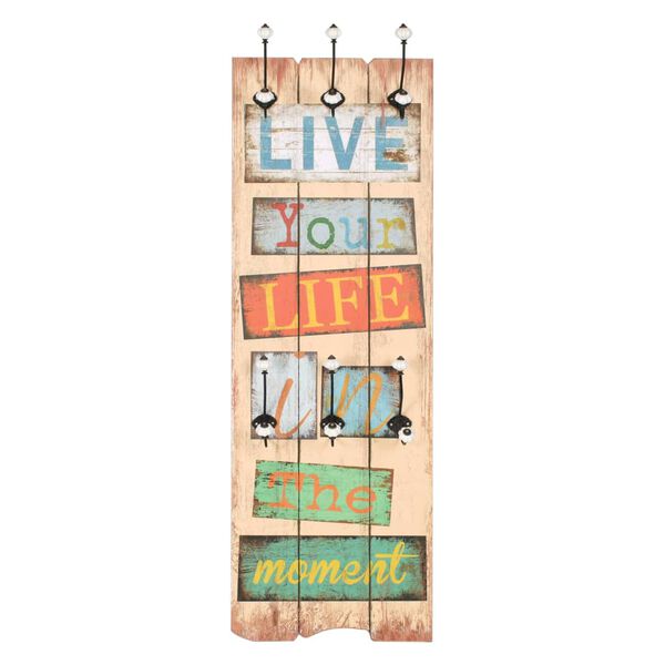 vidaXL Coat Rack Multicolored MDF board and metal Medium Coat Rack