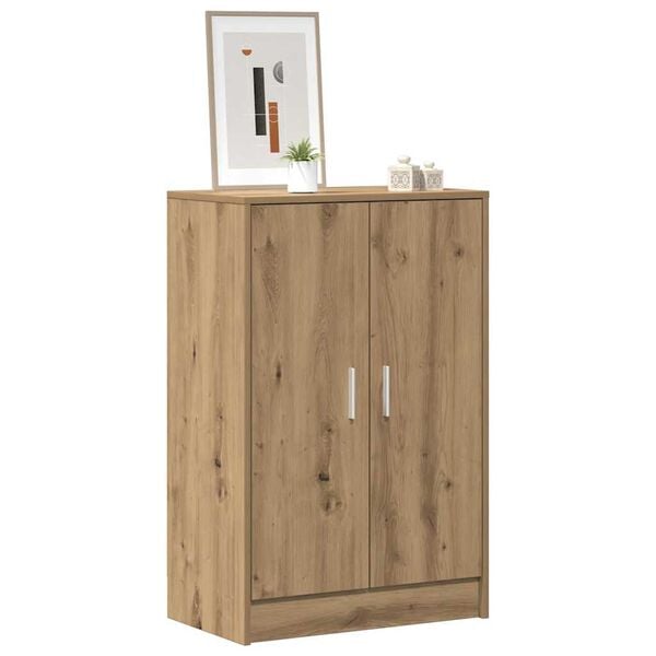 vidaXL Shoe Cabinet Artisan Oak Engineered Wood 23.6 x 13.8 x 36.2 in