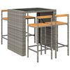vidaXL Garden Bar Set Grey