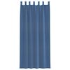 vidaXL Voile Curtains with Rod Pockets 2 pcs Royal Blue