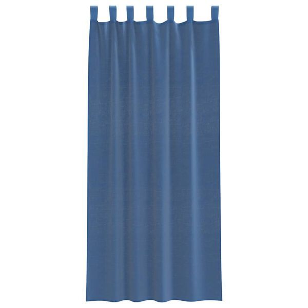 vidaXL Voile Curtains with Rod Pockets 2 pcs Royal Blue