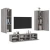 vidaXL TV Wall Unit Grey Sonoma Engineered wood 5 piece set