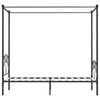 vidaXL Bed Frame Gray Metal Single Durable Bed Frame Rectangular