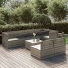 vidaXL Garden Lounge Set Grey PE rattan Large Modular