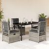 vidaXL Garden Dining Set Grey, Black, Dark Grey