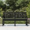 vidaXL Garden Bench Black Solid pine wood Standard Durable