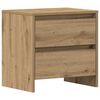vidaXL Bedside Cabinet 2 pcs Artisan Oak 17.72 x 13.39 x 17.52 in