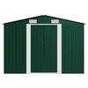 vidaXL Garden Shed Green Galvanized Steel Large Garden Shed
