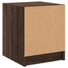 vidaXL Bedside Cabinet Set of 2 Brown Oak Engineered wood, glass