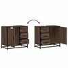 vidaXL Bathroom Sink Cabinet Brown Oak Engineered wood, Metal Medium