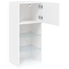 vidaXL TV Cabinet White Engineered wood, Glass TV Cabinet Rectangular