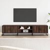 vidaXL TV Cabinet Brown Oak Engineered Wood, Metal Large TV Cabinet