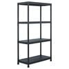 vidaXL Storage Shelf Rack Black 220.5 lb 23.6"x11.8"x54.3" Plastic