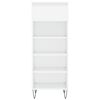 vidaXL Shoe Cabinet High gloss white Engineered wood, metal Medium