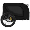 vidaXL Pet Bike Trailer Black Oxford fabric, Iron, PVC Small Collapsible