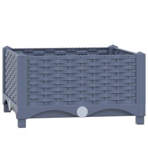 vidaXL Raised Bed Blue gray Polypropylene (PP) Small Durable