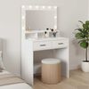 vidaXL Dressing Table White 79 x 41 x 135 cm Engineered Wood