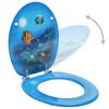 vidaXL WC Toilet Seats with Lid 2 pcs MDF Deep Sea Design (2x146909)