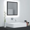 vidaXL Mirror Grey Acrylic, Engineered wood Medium Bathroom Mirror