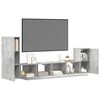 vidaXL TV Cabinet Set Set of 4 Concrete grey Engineered wood Large