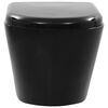 vidaXL Wall Hung Rimless Toilet Ceramic Black