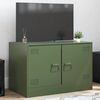 vidaXL TV Cabinet Olive green Cold-rolled steel 26.4 x 15.4 x 17.3 in