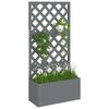 vidaXL Trellis Planter Grey Wood-plastic composite Tall Planters