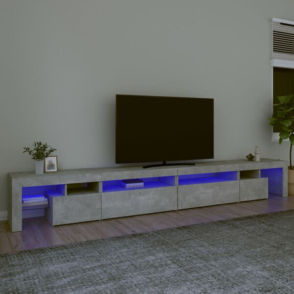 vidaXL TV Cabinet Concrete Grey Engineered Wood Large TV Cabinet