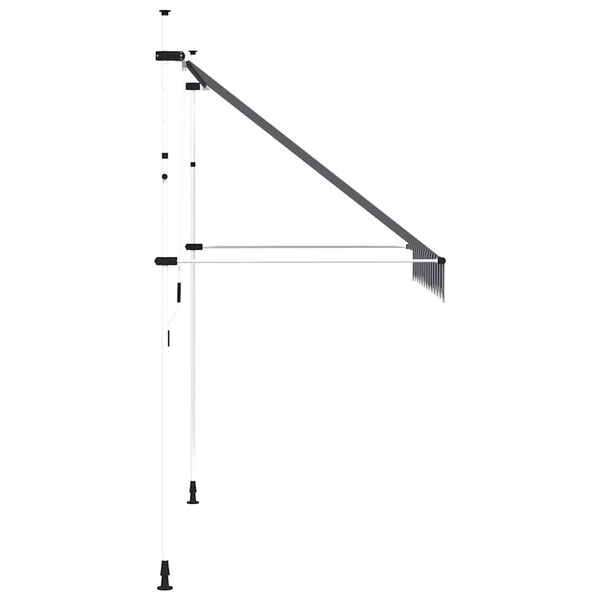 vidaXL Retractable Awning Blue and White Stripes