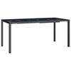 vidaXL Garden Table Anthracite Powder-Coated Steel 65.0 x 31.5 x 28.3 in
