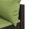 vidaXL Patio Corner Sofa Brown PE rattan Medium Adjustable Feet