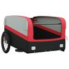 vidaXL Bike Trailer Black and Red 99.2 lb Iron