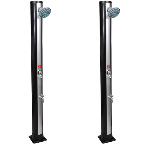 vidaXL Outdoor Solar Showers with Shower Head and Faucet 2 pcs 9.2 gal