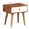 vidaXL Bedside Table Brown Solid Acacia wood 17.7x11.8x17.7 in Modern
