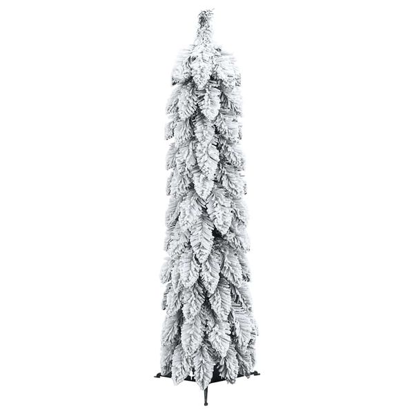 vidaXL Artificial Christmas Tree Green and white PVC, plastic Small