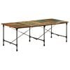 vidaXL Dining Table Mixed Colors Solid reclaimed wood with metal legs