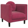 vidaXL 3 Piece Sofa Set with Pillows Wine Red Velvet