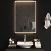 vidaXL Led Bathroom Mirror Transparent Glass 23.6 x 35.4 in