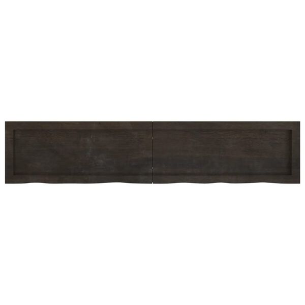 vidaXL Bathroom Countertop Dark Brown 55.1 x 11.8 x (0.8-1.6) " Treated Solid Wood