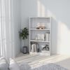 vidaXL Book Cabinet White Engineered wood Medium Book Cabinet
