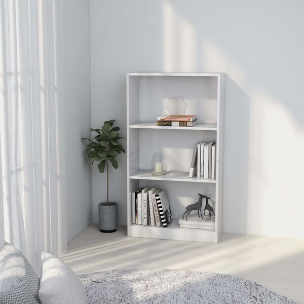vidaXL Book Cabinet White Engineered wood Medium Book Cabinet