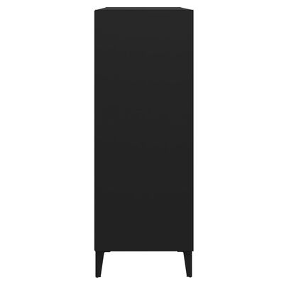 vidaXL Sideboard Black 27.4"x12.8"x35.4" Engineered Wood